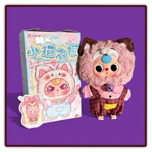 Baby Three Kitten Wardrobe Plush Pendant Pink Kitten